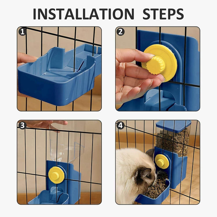Hanging Automatic Food Water Dispenser Rabbit Feeders For Cages Automatic Pet Feeder For Rabbit Chinchilla Hedgehog Guinea Pig - ZEYTONCART
