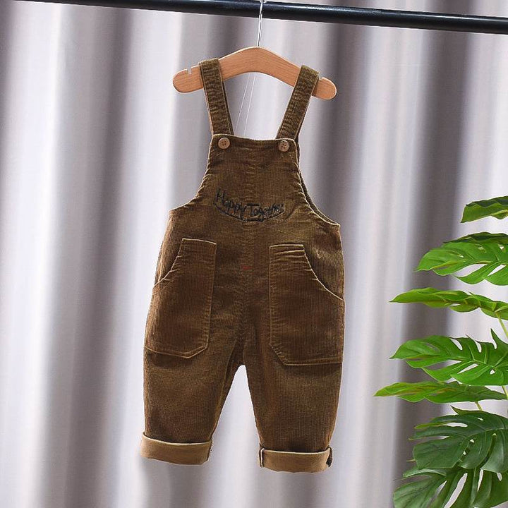 New Corduroy Baby Kids Denim Suspender Pants - ZEYTONCART