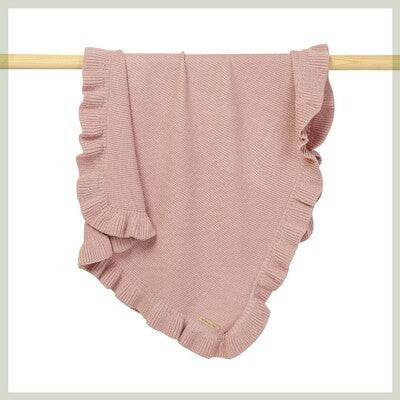 Knitted Baby Blankets Newborn Swaddle Wrap Ruffle - ZEYTONCART
