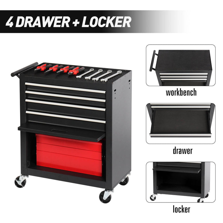 ZytonCart 4-Drawer Tool Cabinet for Easy Organization - ZEYTONCART