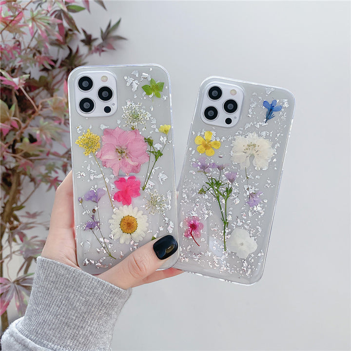 Silver Foil Dried Flowers For Mobile Phone Cases Epoxy Transparent - ZEYTONCART