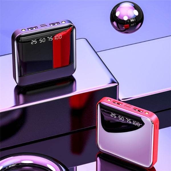 Mini Power Bank 20000 MAh Portable Mirror Digital Display Power Bank - ZEYTONCART