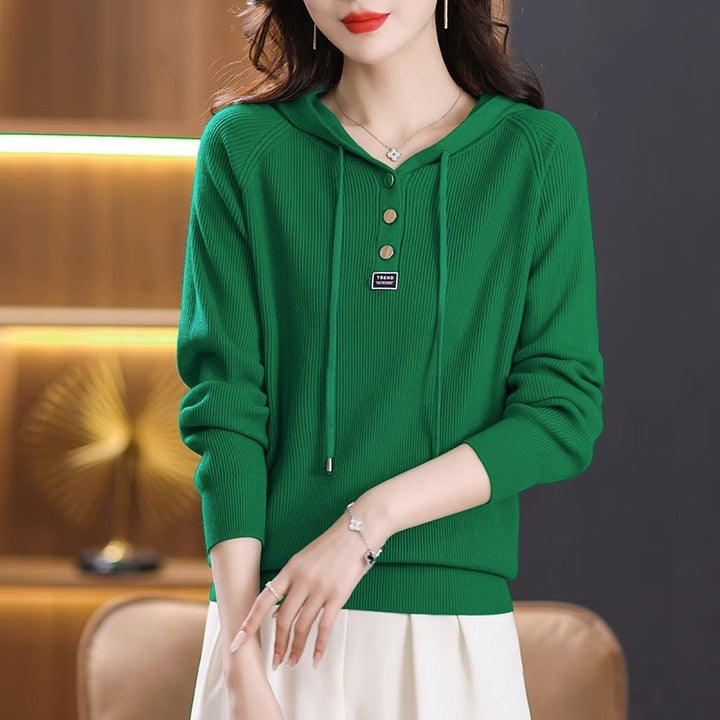 Women's Autumn And Winter Outerwear Knitted Hoodie - ZEYTONCART