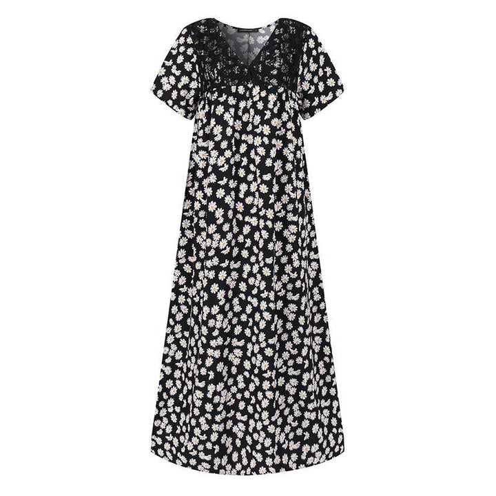 Floral short sleeve dress - ZEYTONCART