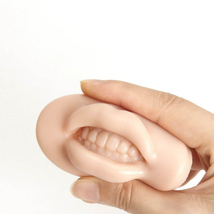 Tattoo Embroidery Practice Leather Lip Full Lips Pieces Three-dimensional Silicone Simulation Semi-permanent Novice Grain Lip Floating Lip Solid Mold - ZEYTONCART
