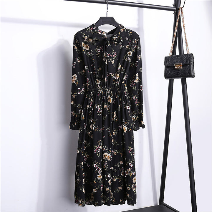 Floral chiffon dress - ZEYTONCART