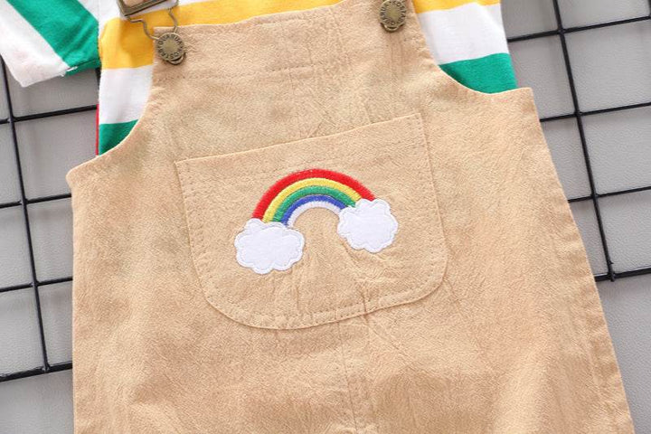 Rainbow Bib Pants Girls Baby Kids - ZEYTONCART