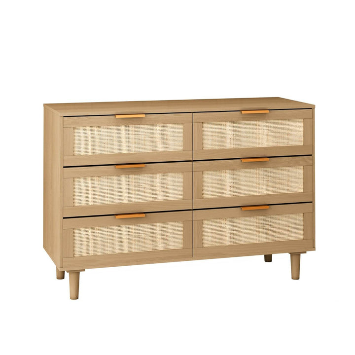 6 Drawers Rattan Dresser Rattan Drawer, Bedroom,Living Room - ZEYTONCART