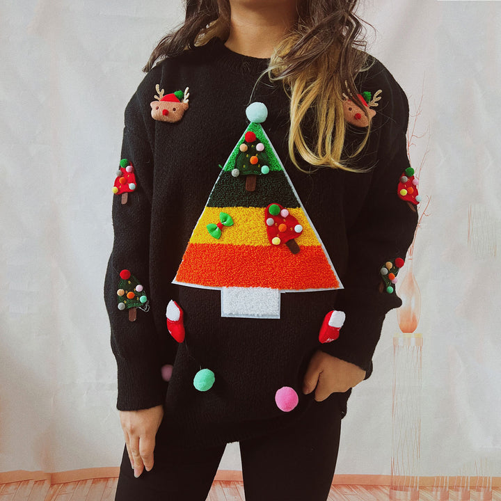 Autumn And Winter Long Sleeve Idle Style Round Neck Pullover Sweater - ZEYTONCART