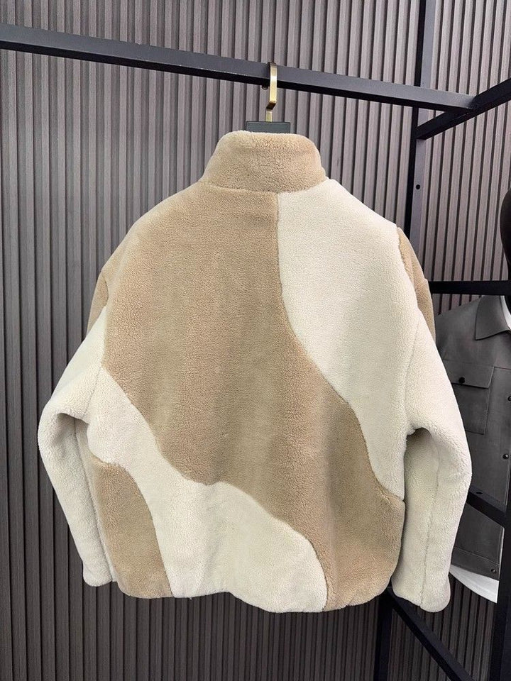 Autumn And Winter Men's Fashion Collar Contrast Coat - ZEYTONCART