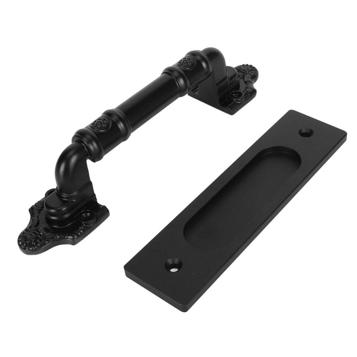 Sliding Barn Door Handle Double Sided Black Barn Door Pull Handle for Gates Garages - ZEYTONCART