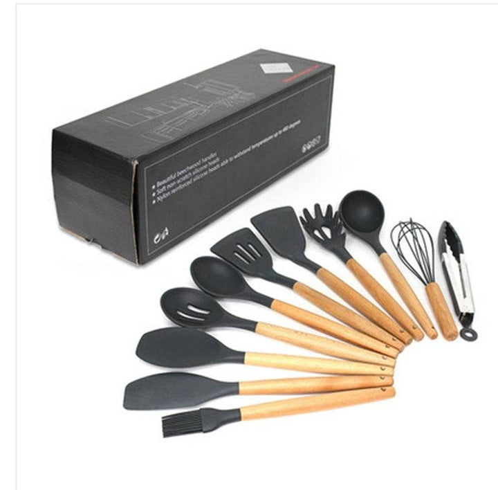 kitchen utensils silicone cooking spoon shovel cookware set - ZEYTONCART
