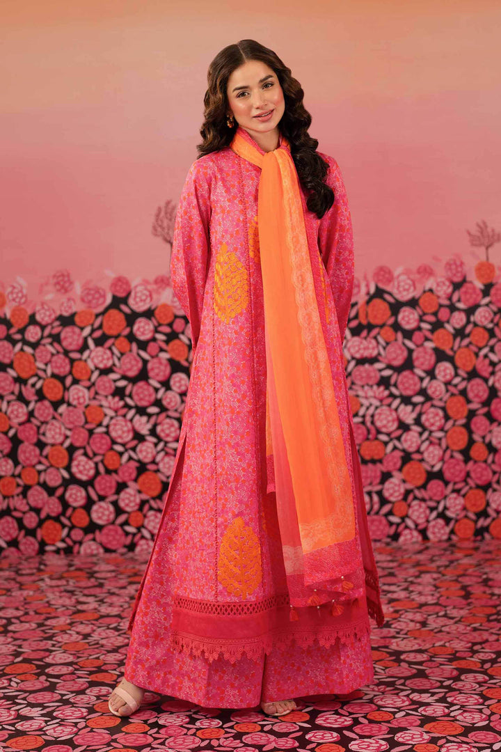 Printed & Embroidered 3-Piece Cambric Suit – Pink | Unstitched Summer Collection 2025  Suit - 42501085 - ZEYTONCART