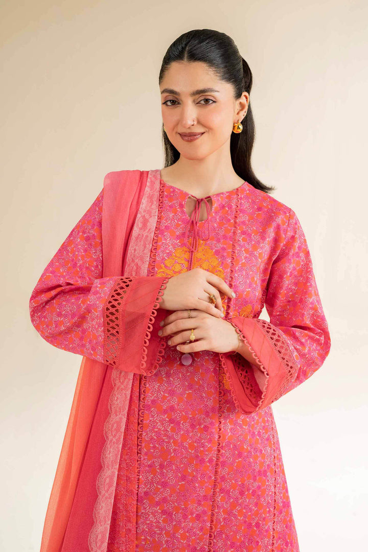 Printed & Embroidered 3-Piece Cambric Suit – Pink | Unstitched Summer Collection 2025  Suit - 42501085 - ZEYTONCART