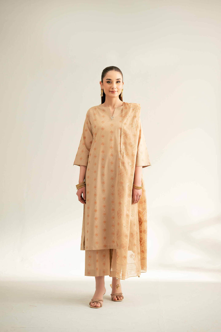 Printed 3-Piece Summer Suit – Cambric Shirt, Voile Dupatta & Trousers | Skin Tonet - 42519178 - ZEYTONCART