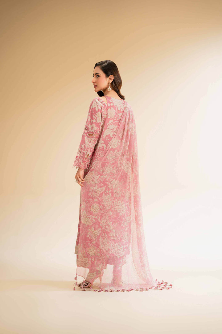 Printed & Embroidered 3-Piece Lawn Suit – Pink | Summer Unstitched Collection - Suit - 42519395 - ZEYTONCART