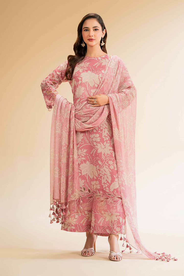 Printed & Embroidered 3-Piece Lawn Suit – Pink | Summer Unstitched Collection - Suit - 42519395 - ZEYTONCART