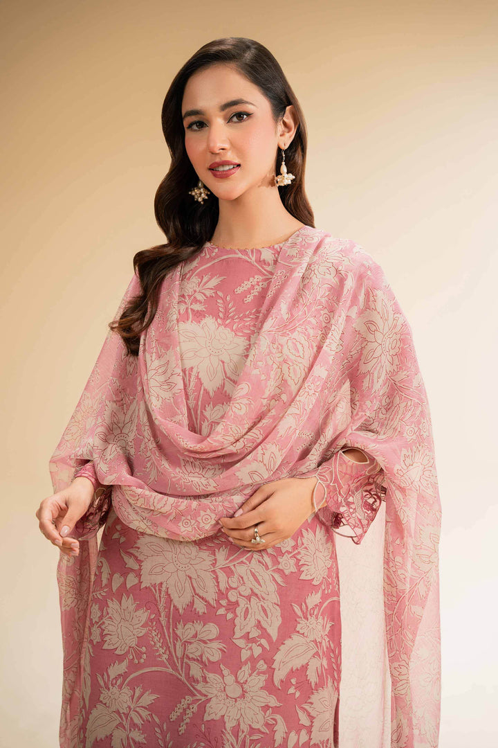 Printed & Embroidered 3-Piece Lawn Suit – Pink | Summer Unstitched Collection - Suit - 42519395 - ZEYTONCART