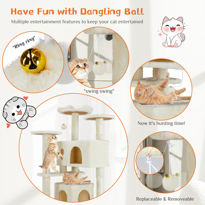 Multi Functional Cat Treehouse Cat Climbing Frame - ZEYTONCART