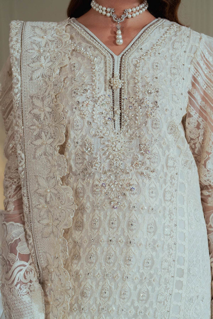 Exquisite 3-Piece Ensemble with Hand-Embellished Chiffon Shirt and Elegant Silhouettes EMBROIDERED CHIFFON CH13-02 UNSTITCHED - ZEYTONCART