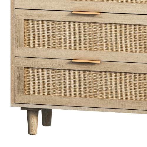 ZytonCart Rustic Rattan Furniture Online Dresser - ZEYTONCART