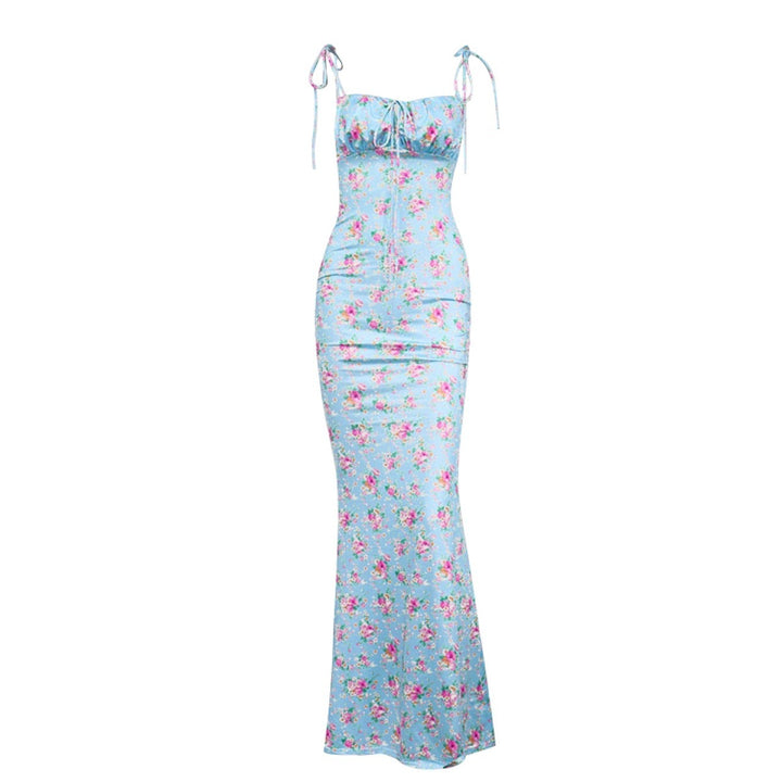 Sexy floral pleated dress - ZEYTONCART