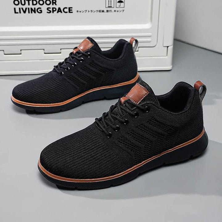 Fashion Lace-up Mesh Sneakers Casual  Flying Woven Walking Sports Shoes For Men - ZEYTONCART