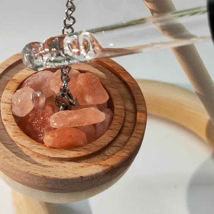 Salt Rock Diffuser Elevated Pine Wood Natural Aromatherapy Diffuser Flameless Oil Diffuser Aromatherapy Decoration For - ZEYTONCART