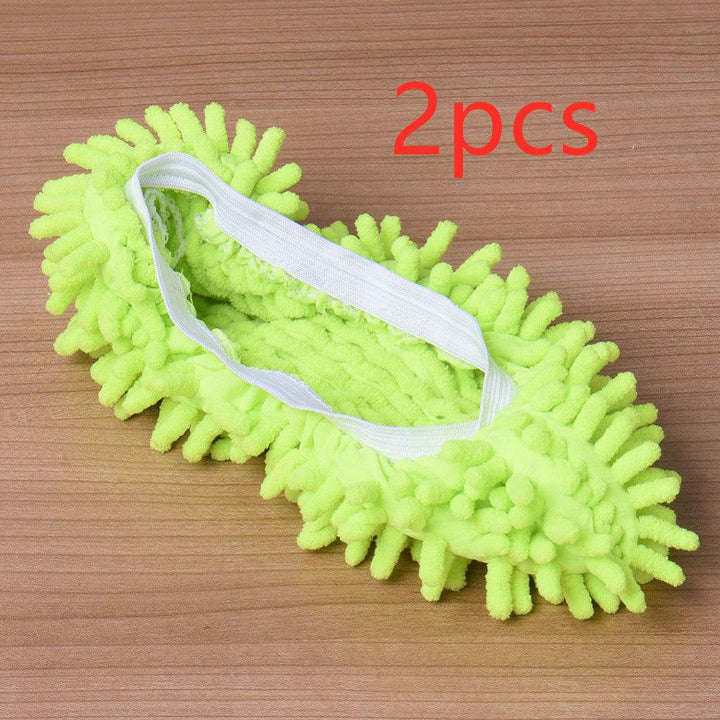 2pcs Set Multifunctional Chenille Micro Fiber Slipper Shoe Covers Clean Slippers Lazy Drag Shoe Mop Caps Household CleanTools - ZEYTONCART