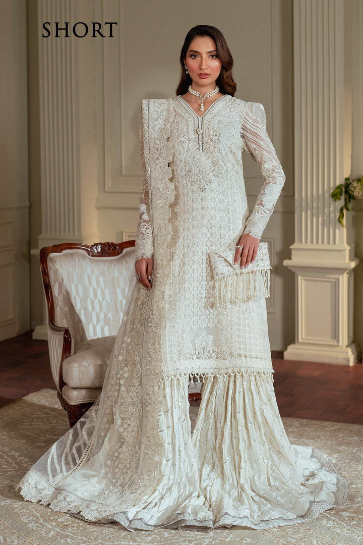 Exquisite 3-Piece Ensemble with Hand-Embellished Chiffon Shirt and Elegant Silhouettes EMBROIDERED CHIFFON CH13-02 UNSTITCHED - ZEYTONCART