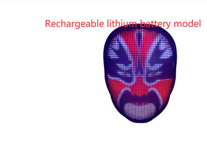 New Arrival LED Mask Face-changing Glowing Mask APP Control DIY Shining Mask for Holiday DJ Party Carnival - ZEYTONCART