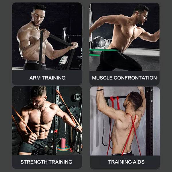 Latex Exercise Bands For Body Stretching, Powerlifting, Resistance Training - Not Shipped On Weekends - ZEYTONCART