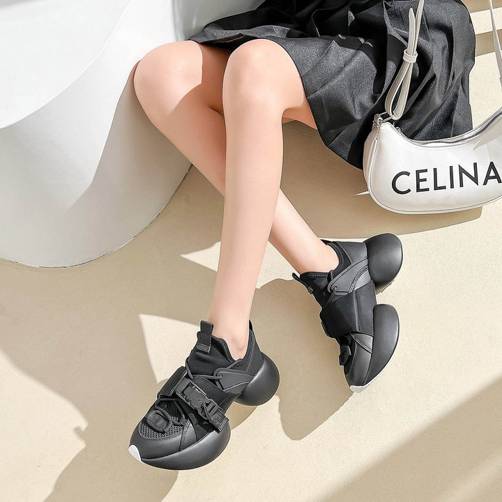 Ins Summer Breathable Mesh Leather Casual Sneakers For Women - ZEYTONCART