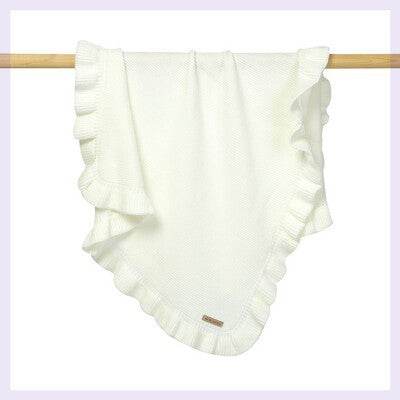 Knitted Baby Blankets Newborn Swaddle Wrap Ruffle - ZEYTONCART
