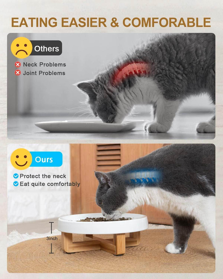 Ceramic Pet Feeder, Slow Feed Cat Bowls For Healthy Eating For Cats And Small Dogs - ZEYTONCART