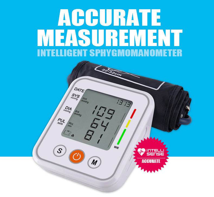 Upper Arm Home Electronic Blood Pressure Monitor - ZEYTONCART