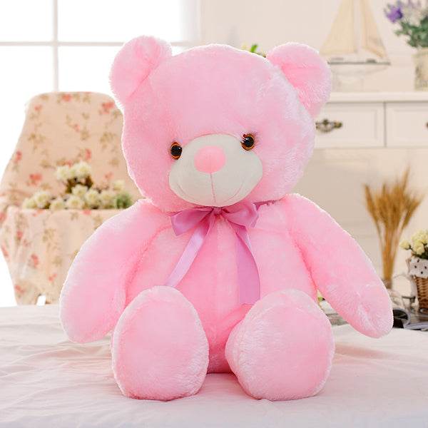 Creative Light Up LED Teddy Bear Stuffed Animals Plush Toy Colorful Glowing Christmas Gift For Kids Pillow - ZEYTONCART