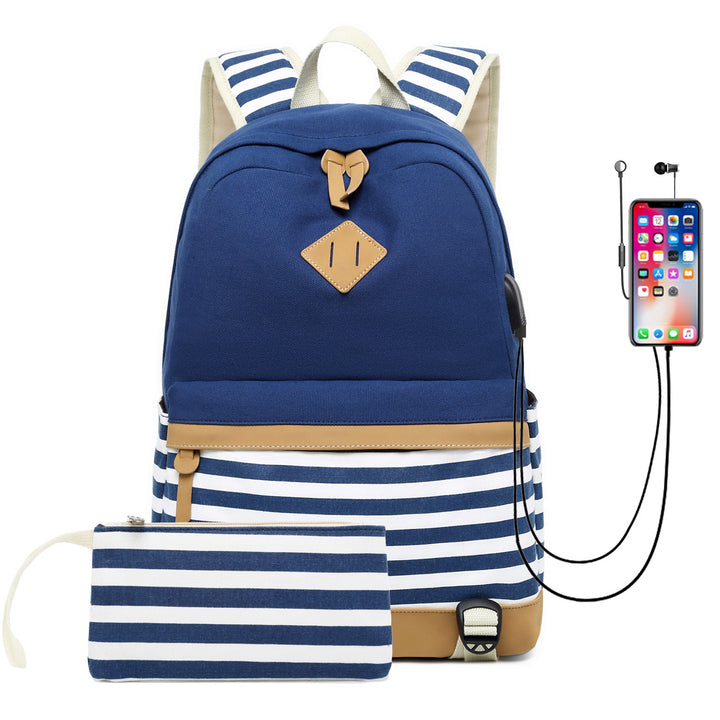 Fashion Korean printed canvas handbags - ZEYTONCART