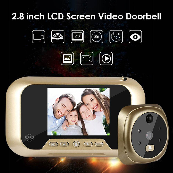 2.8 Inch Infrared Night Vision Camera Video Intelligent Electronic Peephole Visual Peephole Doorbell - ZEYTONCART