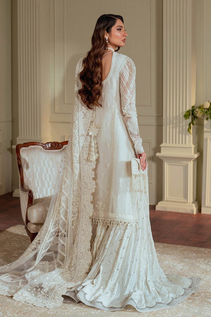 Exquisite 3-Piece Ensemble with Hand-Embellished Chiffon Shirt and Elegant Silhouettes EMBROIDERED CHIFFON CH13-02 UNSTITCHED - ZEYTONCART