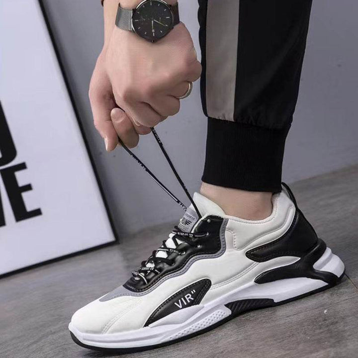 Fashion Black White Sneakers Casual Outdoor Lightweight Breathable Sports Shoes For Men - ZEYTONCART