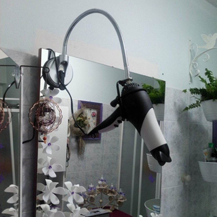 Hair Organization Hair Dryer Free Hands Head Rotator 360 Degrees Holder Stand Lazy Holder Suction Cup Holder Pet Grooming Rack - ZEYTONCART