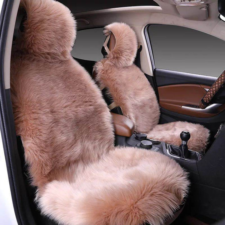 All-inclusive Car Seat Cover Plush Cushion Three-piece Cushion Universal Cushion Winter - ZEYTONCART