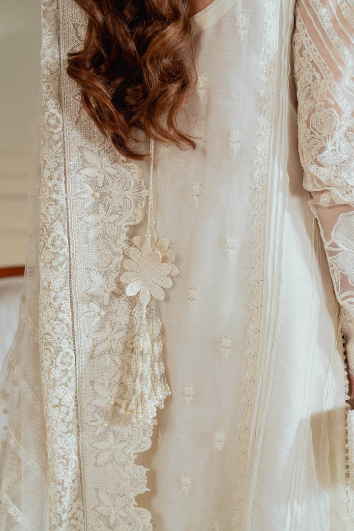 Exquisite 3-Piece Ensemble with Hand-Embellished Chiffon Shirt and Elegant Silhouettes EMBROIDERED CHIFFON CH13-02 UNSTITCHED - ZEYTONCART