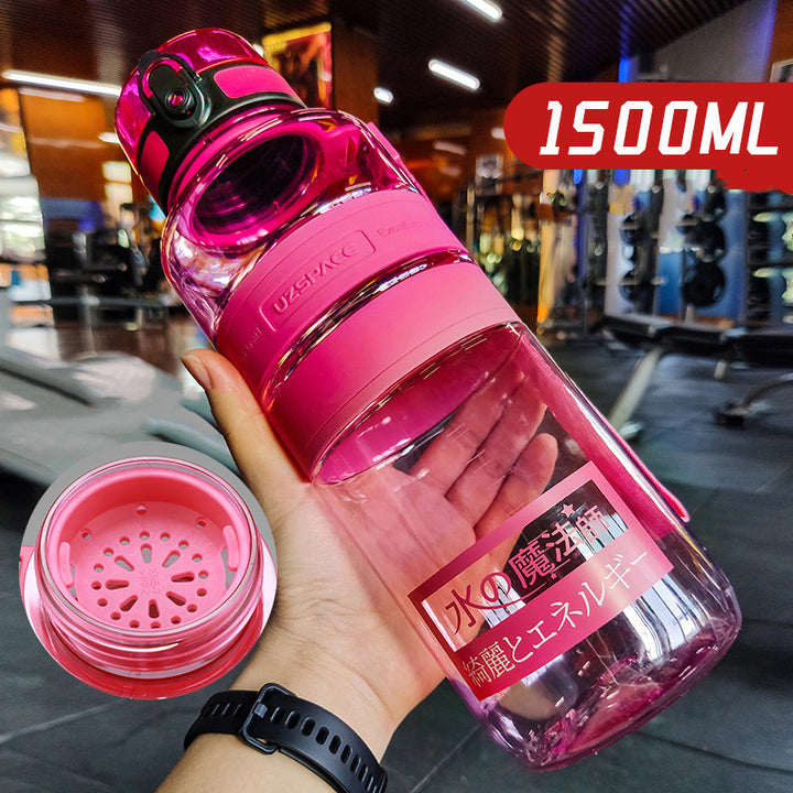 Large Capacity Sports Water Cup Portable Fitness Plastic Large Water Bottle - ZEYTONCART