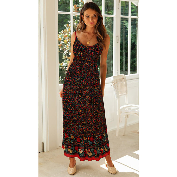 High waist floral dress - ZEYTONCART