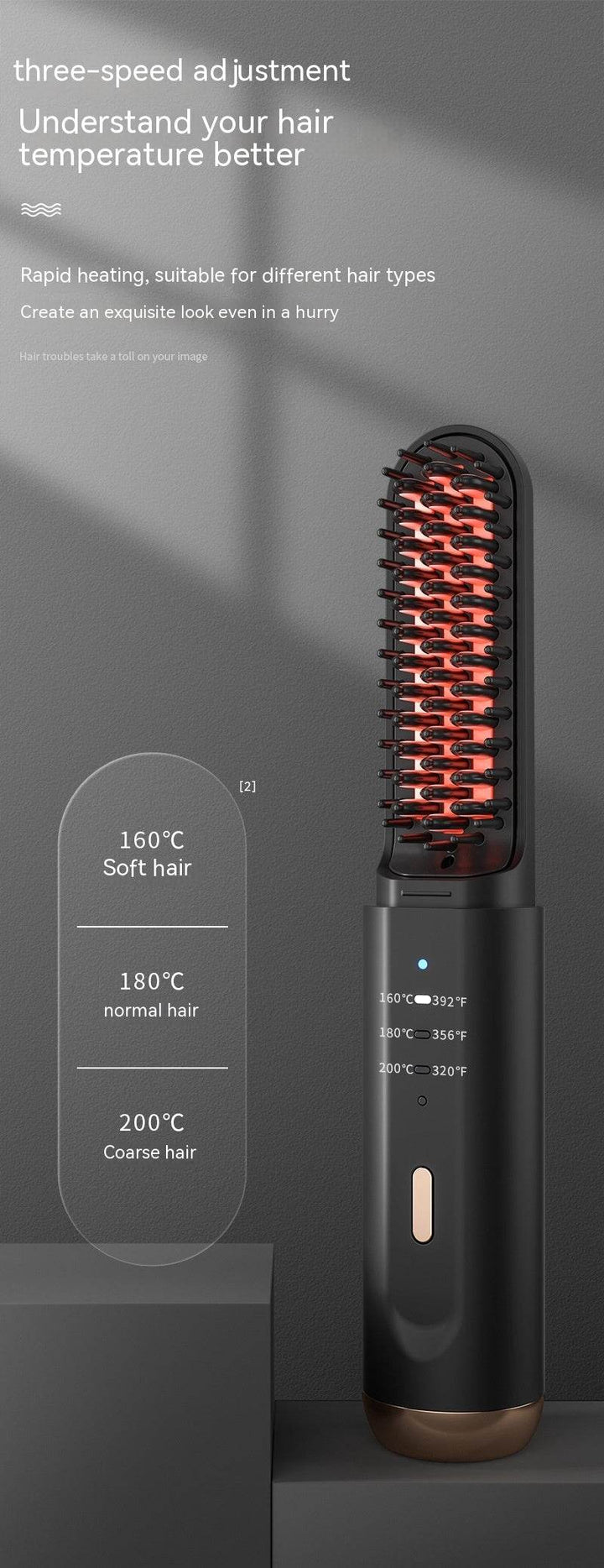 Wireless Negative Ion Straight Hair Comb - ZEYTONCART