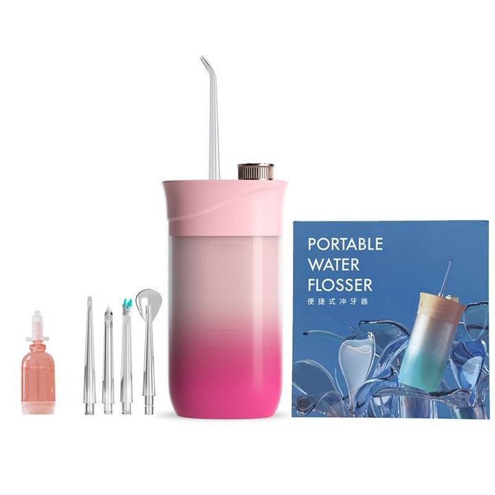 Home Oral Irrigator Dental Portable Water Flosser Tips USB Rechargeable 200 ML Water Tank Flosser Irrigator For Cleaning Teeth - ZEYTONCART