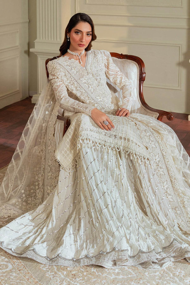 Exquisite 3-Piece Ensemble with Hand-Embellished Chiffon Shirt and Elegant Silhouettes EMBROIDERED CHIFFON CH13-02 UNSTITCHED - ZEYTONCART