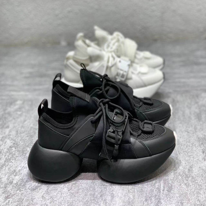 Ins Summer Breathable Mesh Leather Casual Sneakers For Women - ZEYTONCART